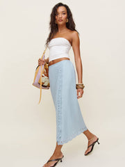 Reformation Felicity Linen Skirt - Mineral
