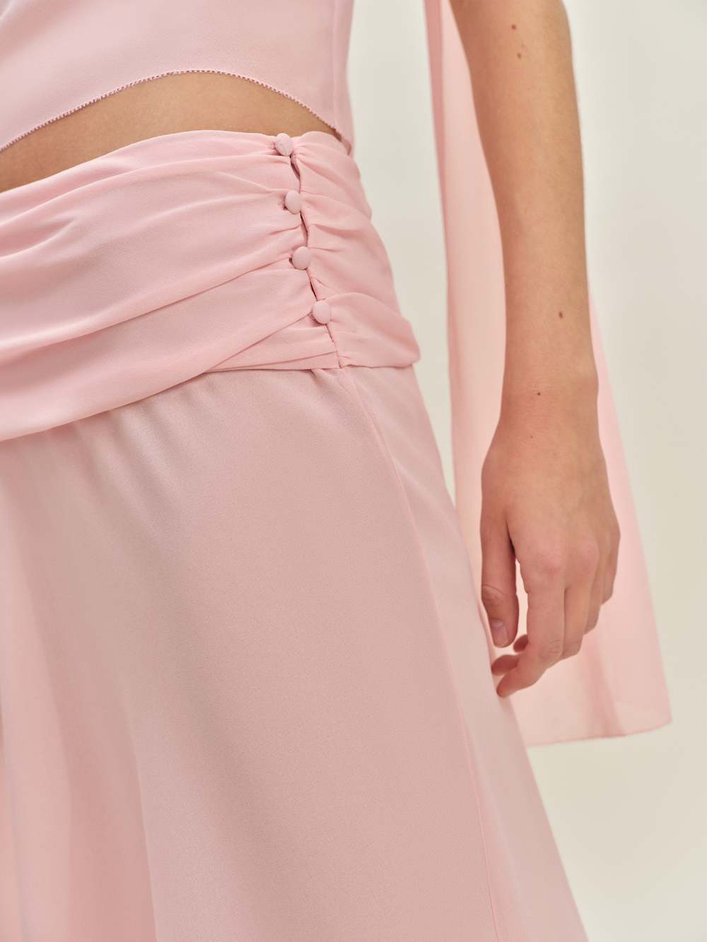 Reformation Petites Olivia Low Waist Skirt - Sugar Blossom