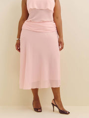 Reformation Olivia Low Waist Skirt Es - Sugar Blossom