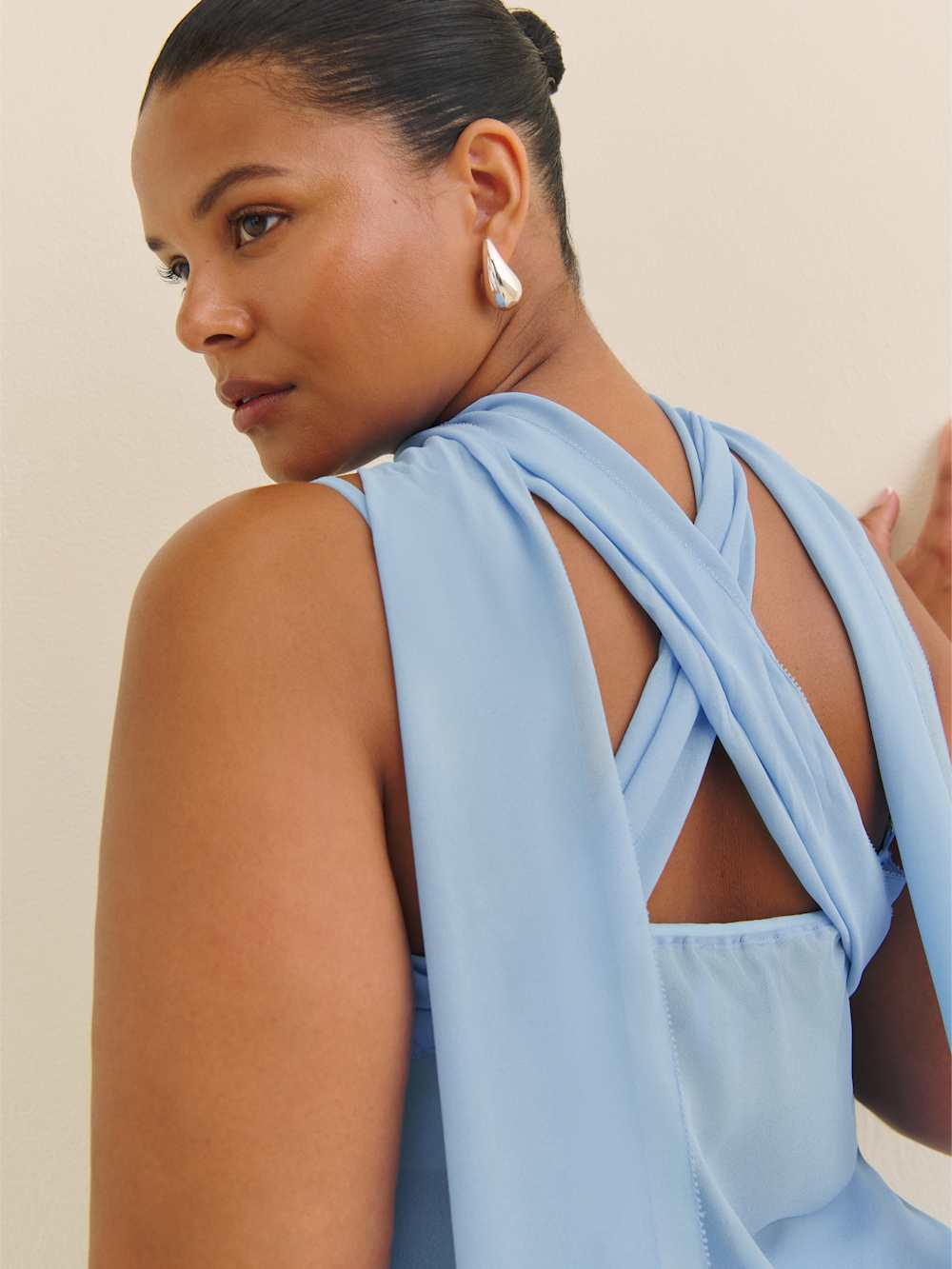 Reformation Lula Top Es - Ice Water