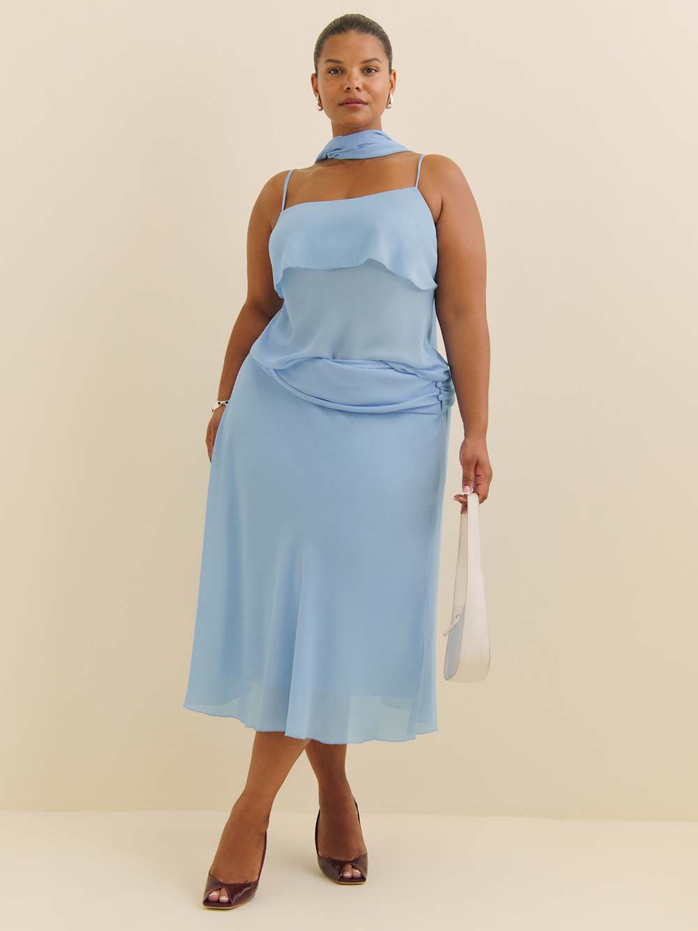Reformation Lula Top Es - Ice Water