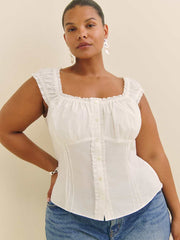 Reformation Alabama Top Es - Ivory