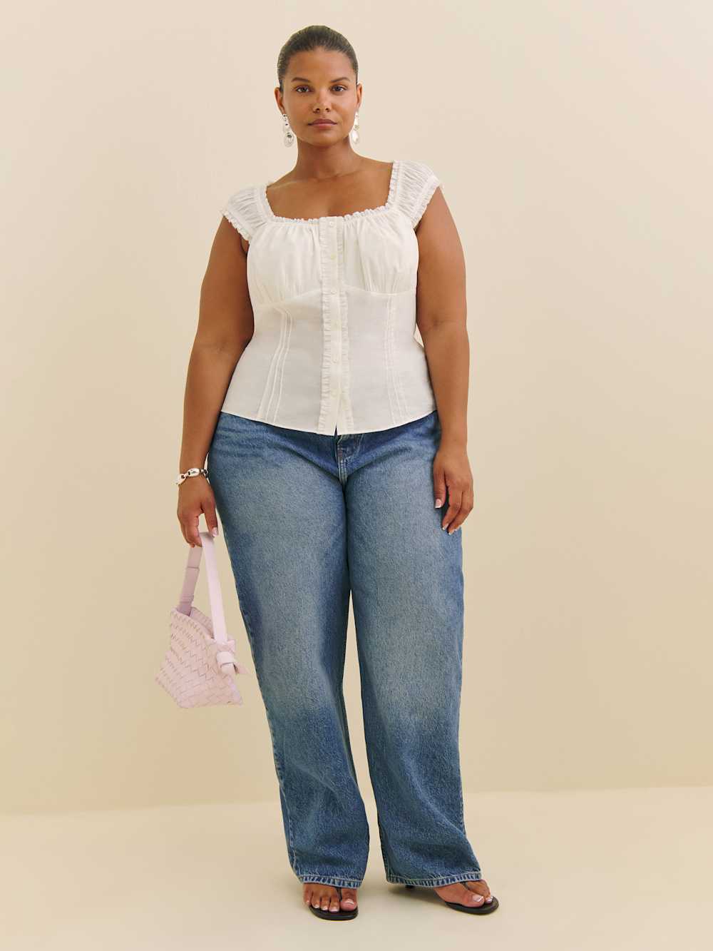 Reformation Alabama Top Es - Ivory