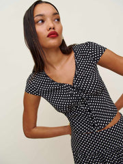 Reformation Dorothea Two Piece - Caviar Dot