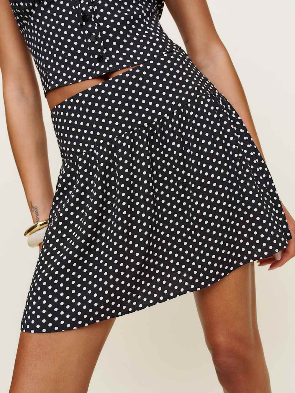 Reformation Dorothea Two Piece - Caviar Dot