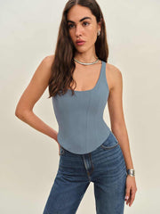Reformation Seren Top - Cornflower