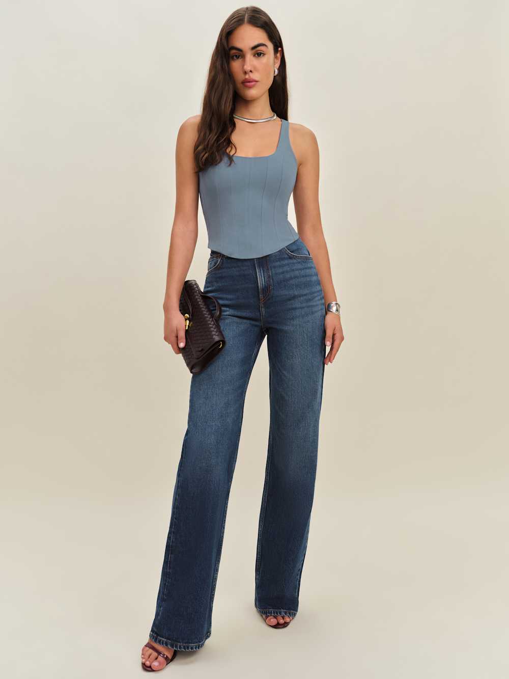 Reformation Seren Top - Cornflower