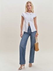 Reformation Molly Linen Shirt - White