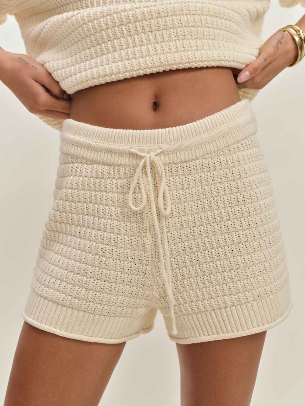 Reformation Collie Cotton Shorts - Gossamer