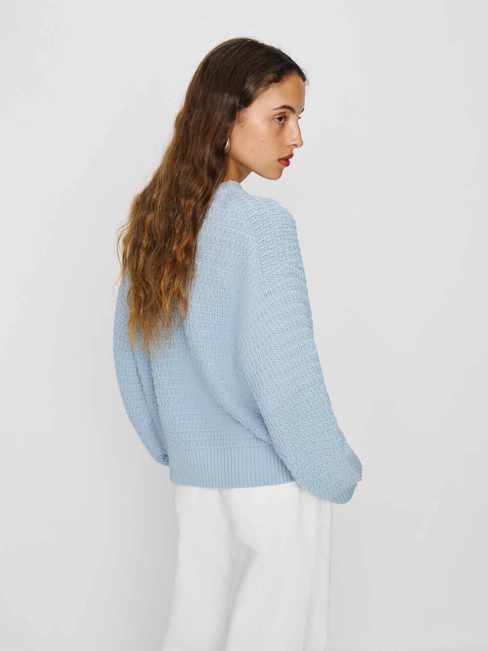Reformation Collie Oversized Cotton Crew - Mineral