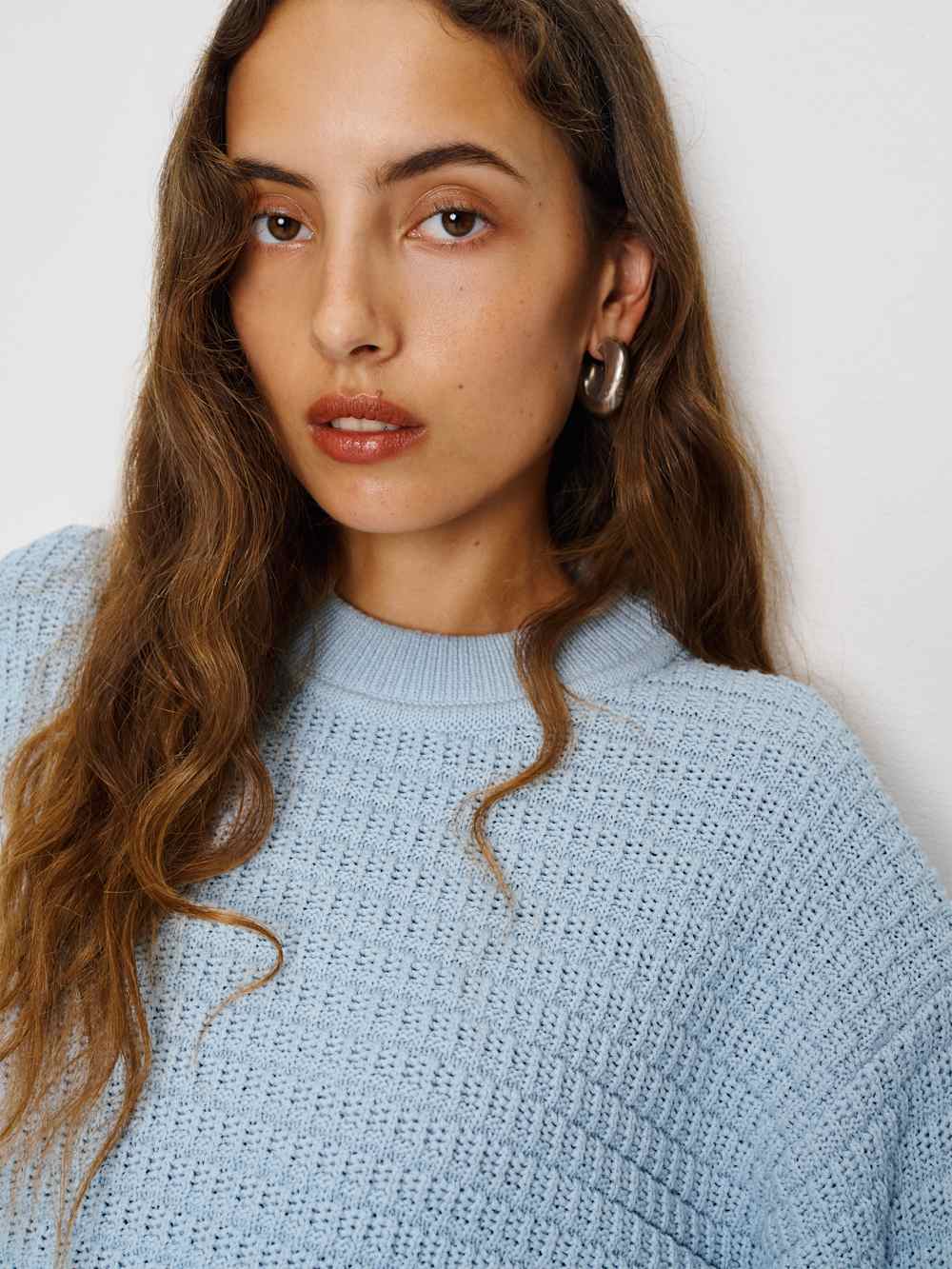 Reformation Collie Oversized Cotton Crew - Mineral