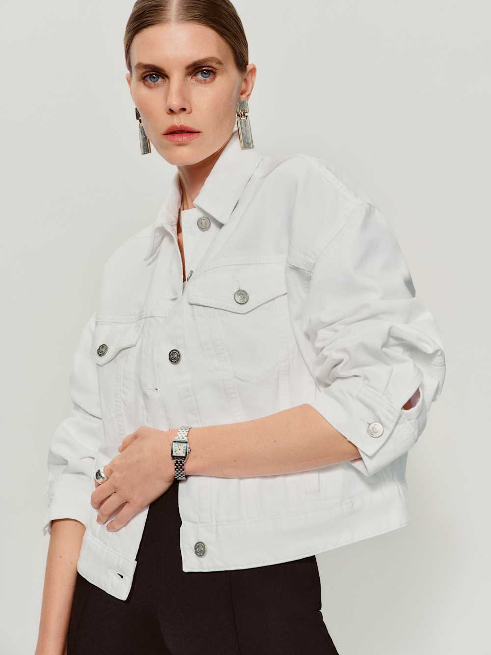 Reformation Rhodes Denim Jacket - Optic White