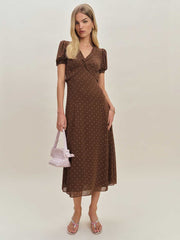Reformation Petites Michelle Dress - Kiss Dot