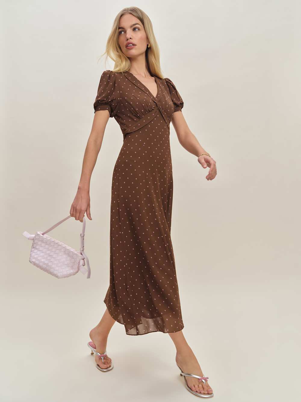 Reformation Petites Michelle Dress - Kiss Dot
