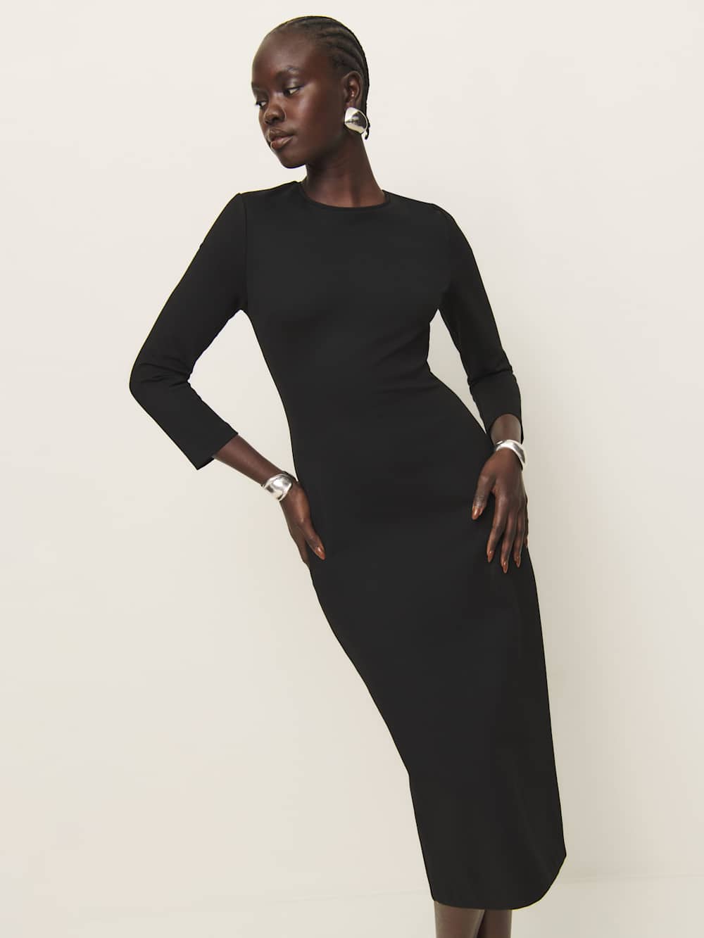 Reformation Millie Knit Dress - Black