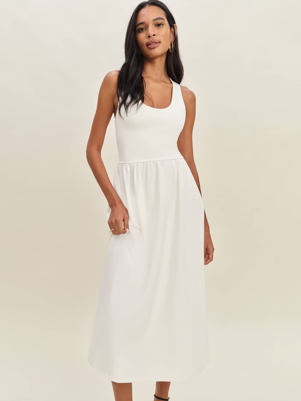 Reformation Walker Knit Dress - Fior Di Latte