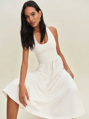 Reformation Walker Knit Dress - Fior Di Latte