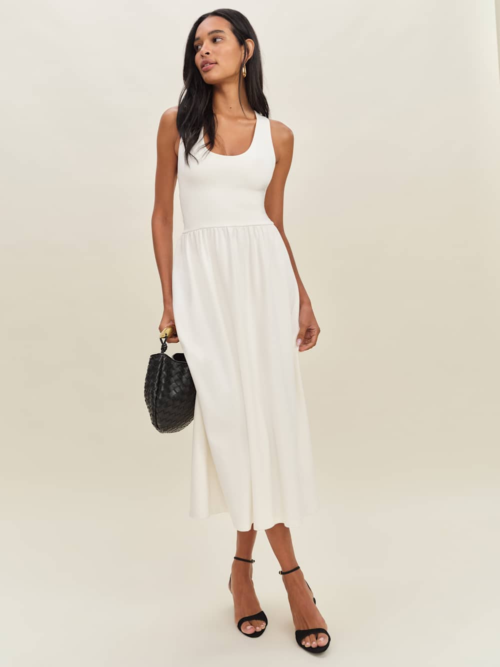 Reformation Walker Knit Dress - Fior Di Latte