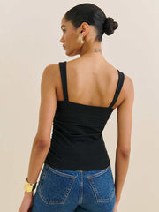 Reformation Trish Knit Top - Black