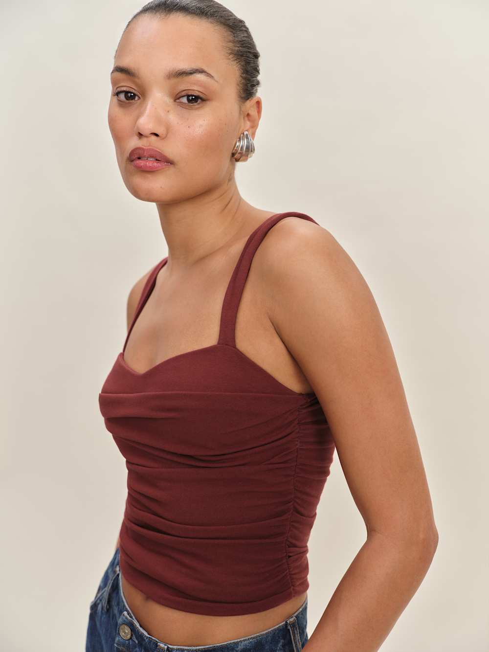 Reformation Trish Knit Top - Chianti