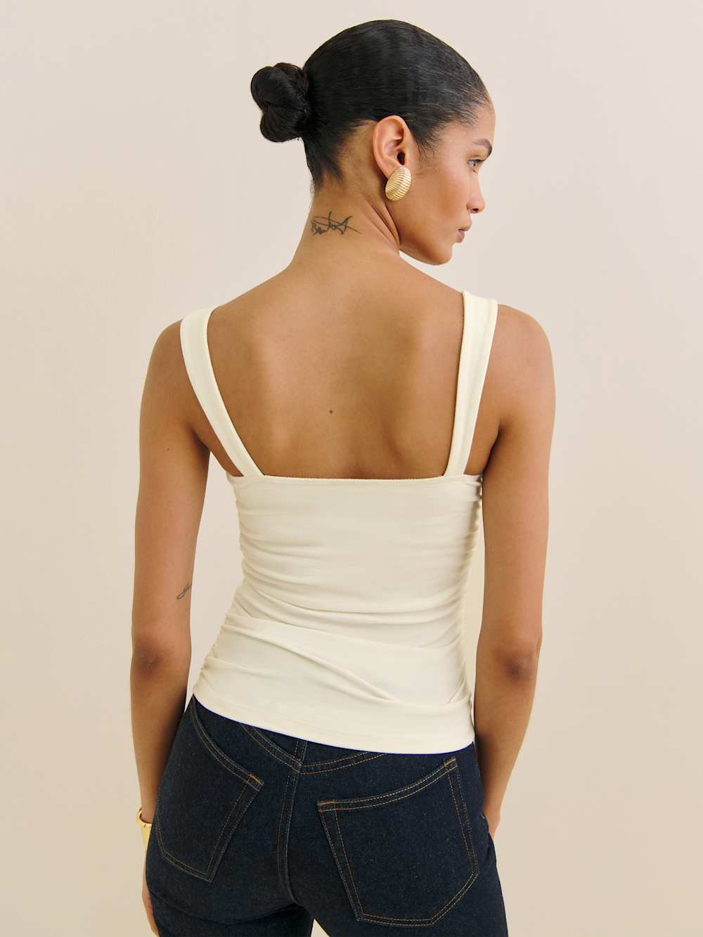 Reformation Trish Knit Top - Fior Di Latte