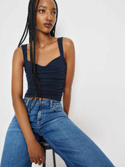 Reformation Trish Knit Top - Midnight