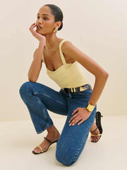 Reformation Trish Knit Top - Pineapple