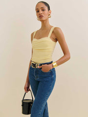 Reformation Trish Knit Top - Pineapple
