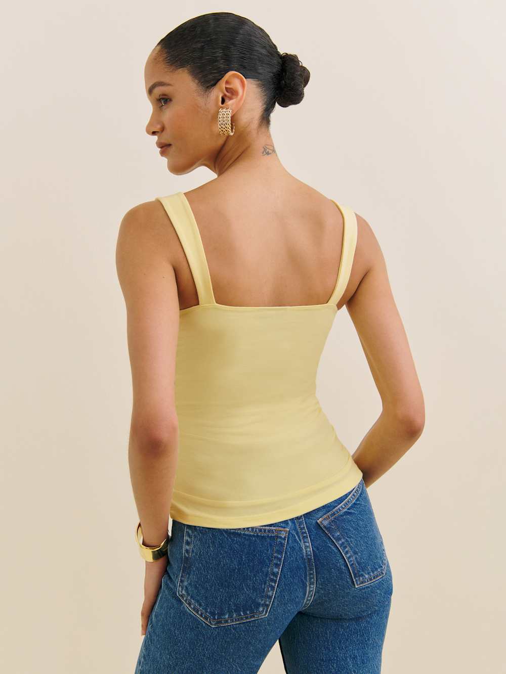 Reformation Trish Knit Top - Pineapple