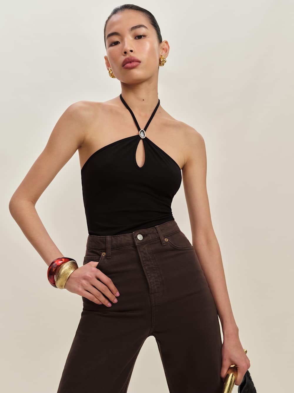 Reformation Juniper Knit Top - Black