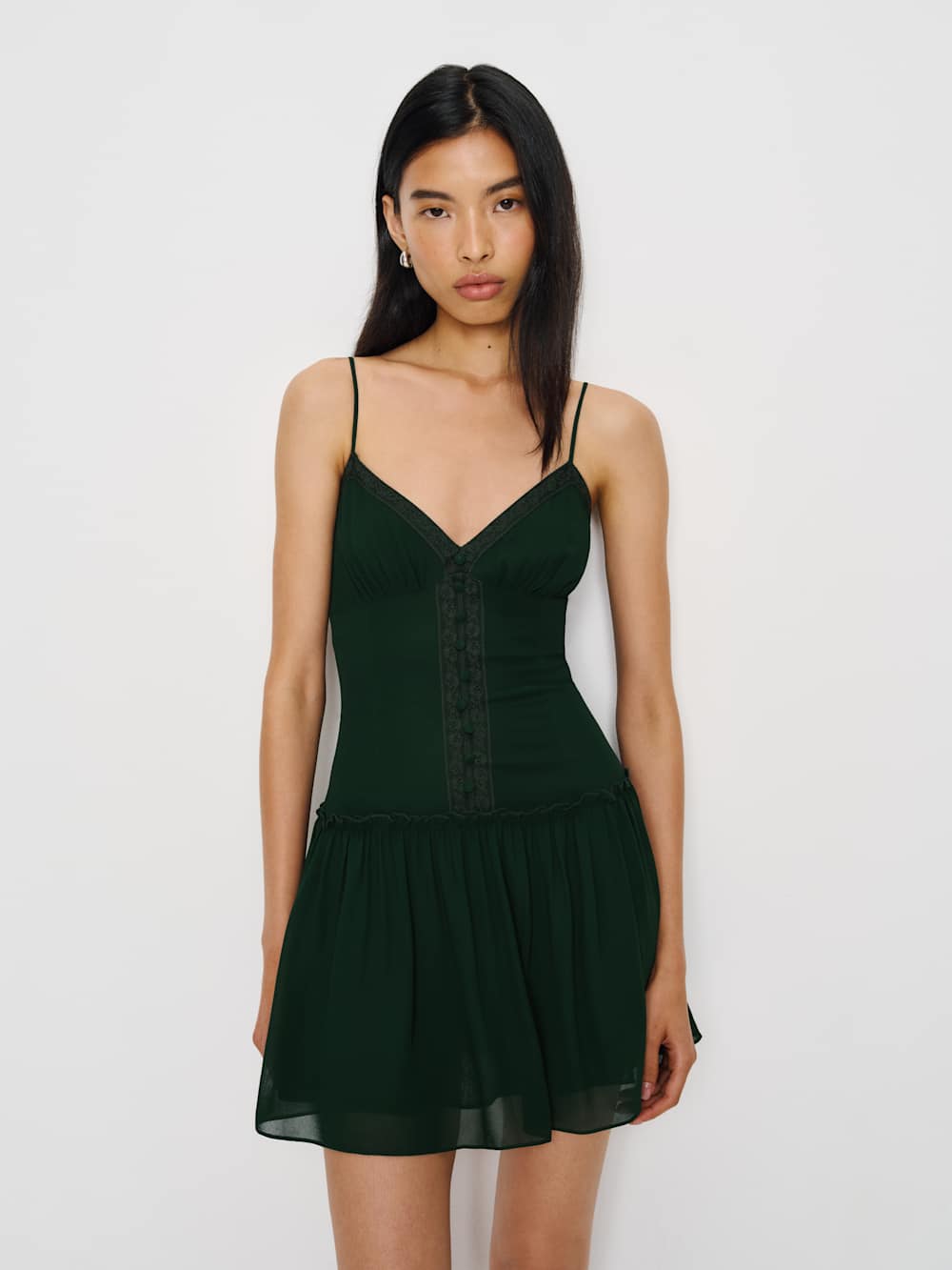 Reformation Citrus Dress - Forest