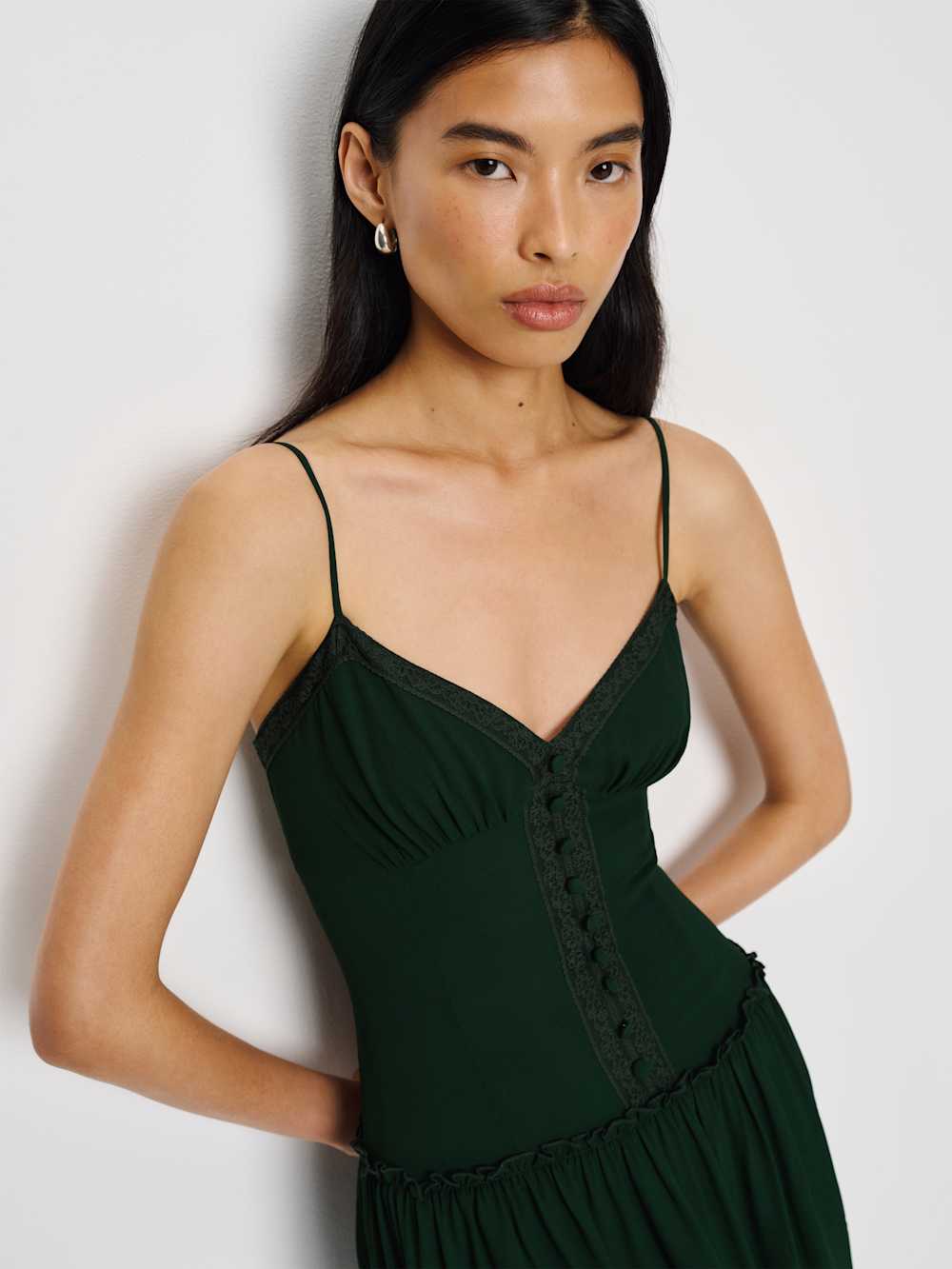 Reformation Citrus Dress - Forest