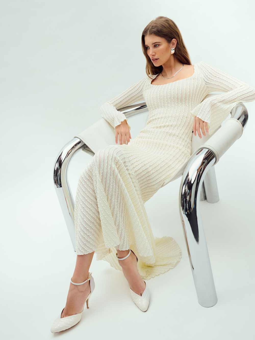 Reformation Tilda Knit Dress - White