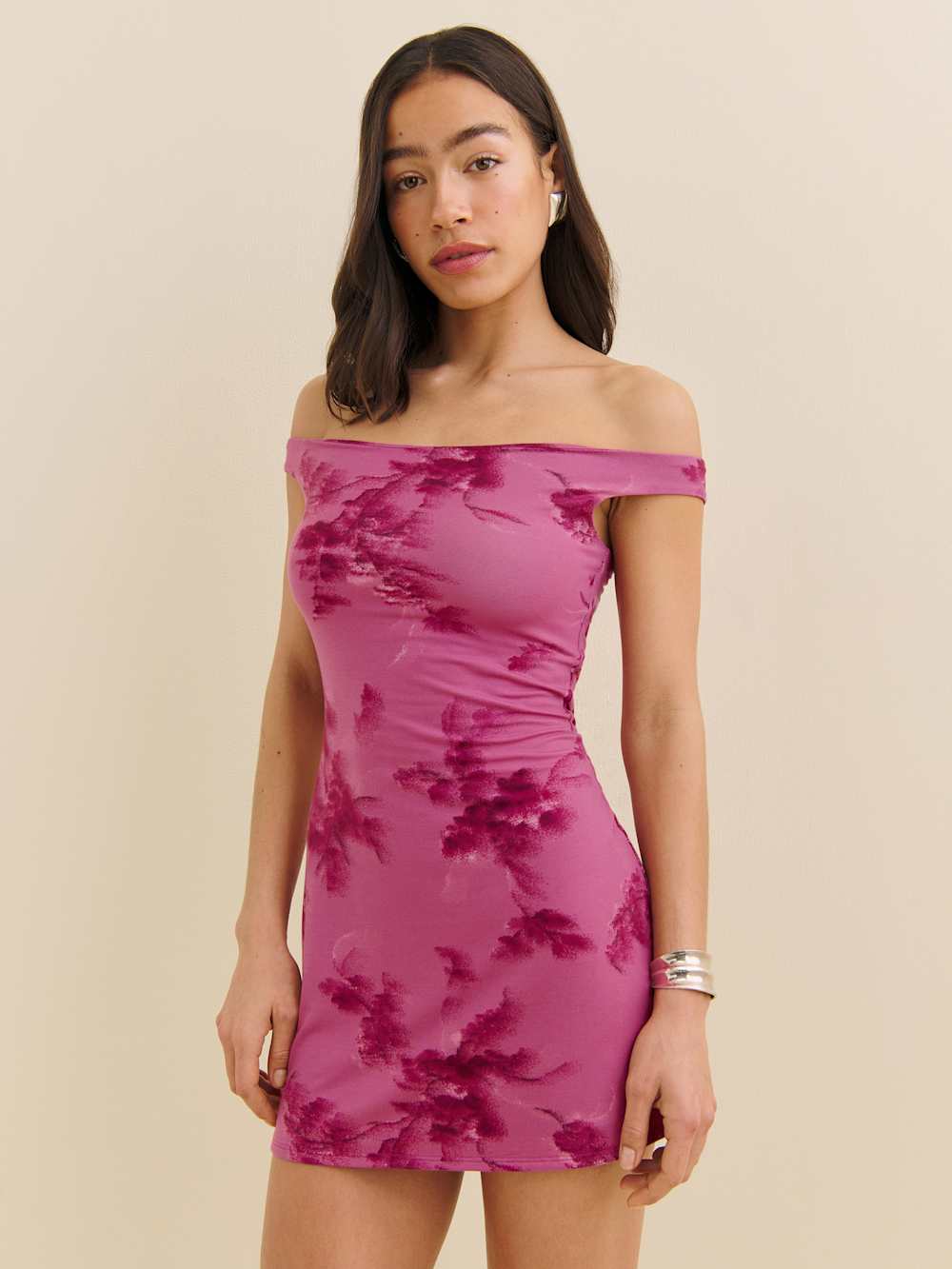 Reformation Lia Knit Dress - Hothouse Rose