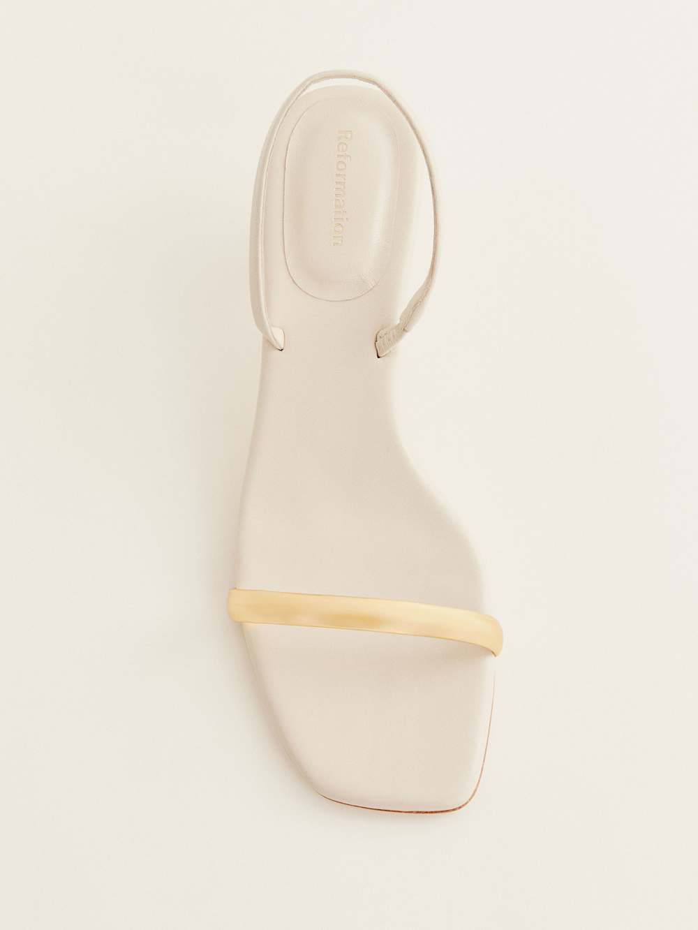 Reformation Samantha Heeled Sandal - Almond Leather