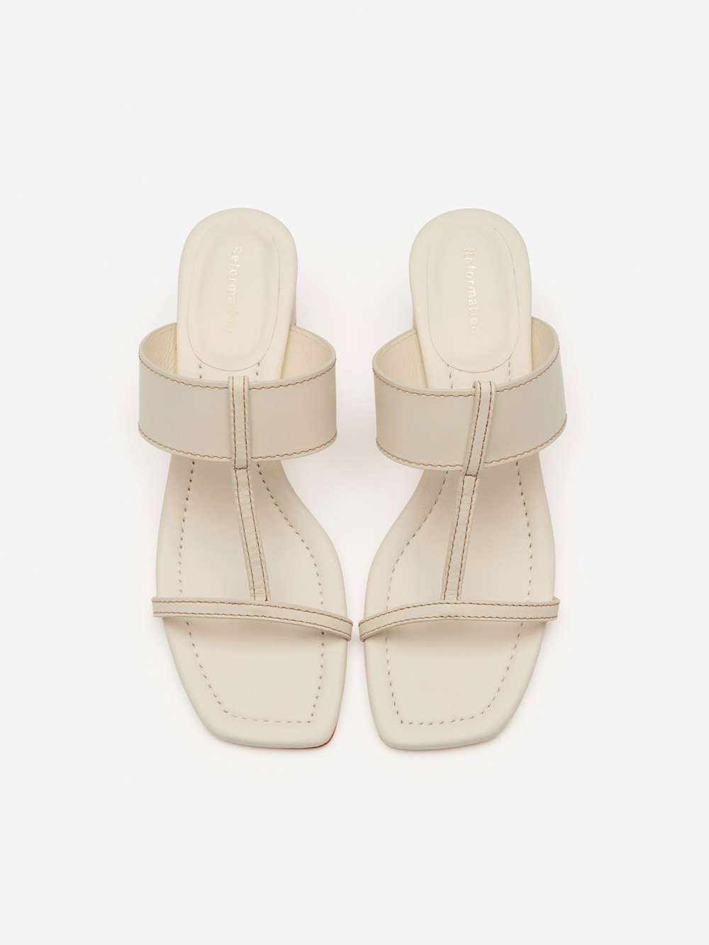 Reformation Sardinia Heeled Sandal - Almond Leather
