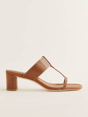 Reformation Sardinia Heeled Sandal - Pecan Leather