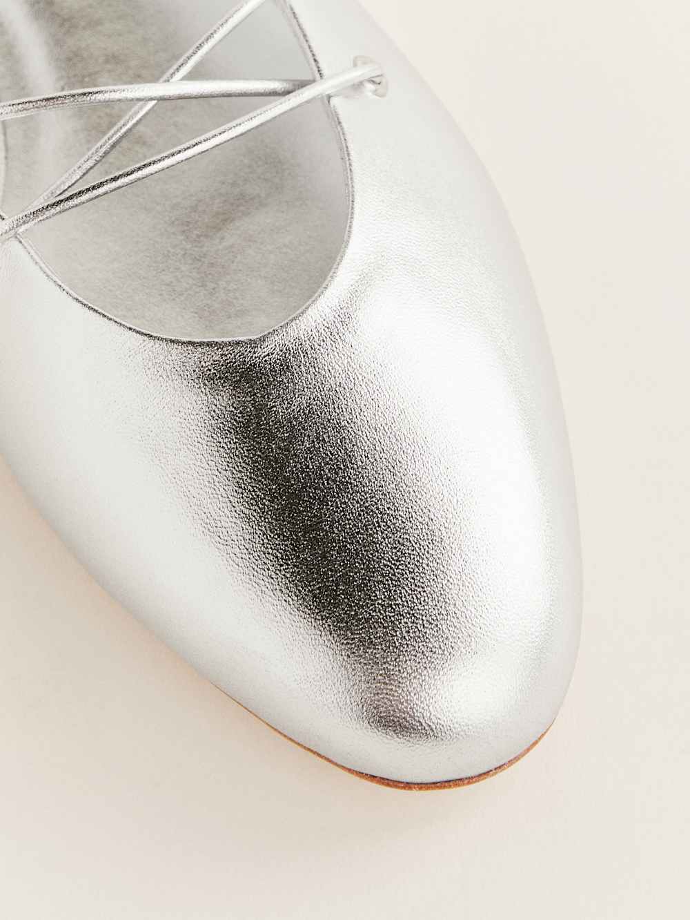 Reformation Ulla Ballet Flat - Silver