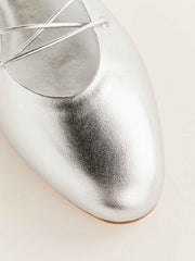 Reformation Ulla Ballet Flat - Silver