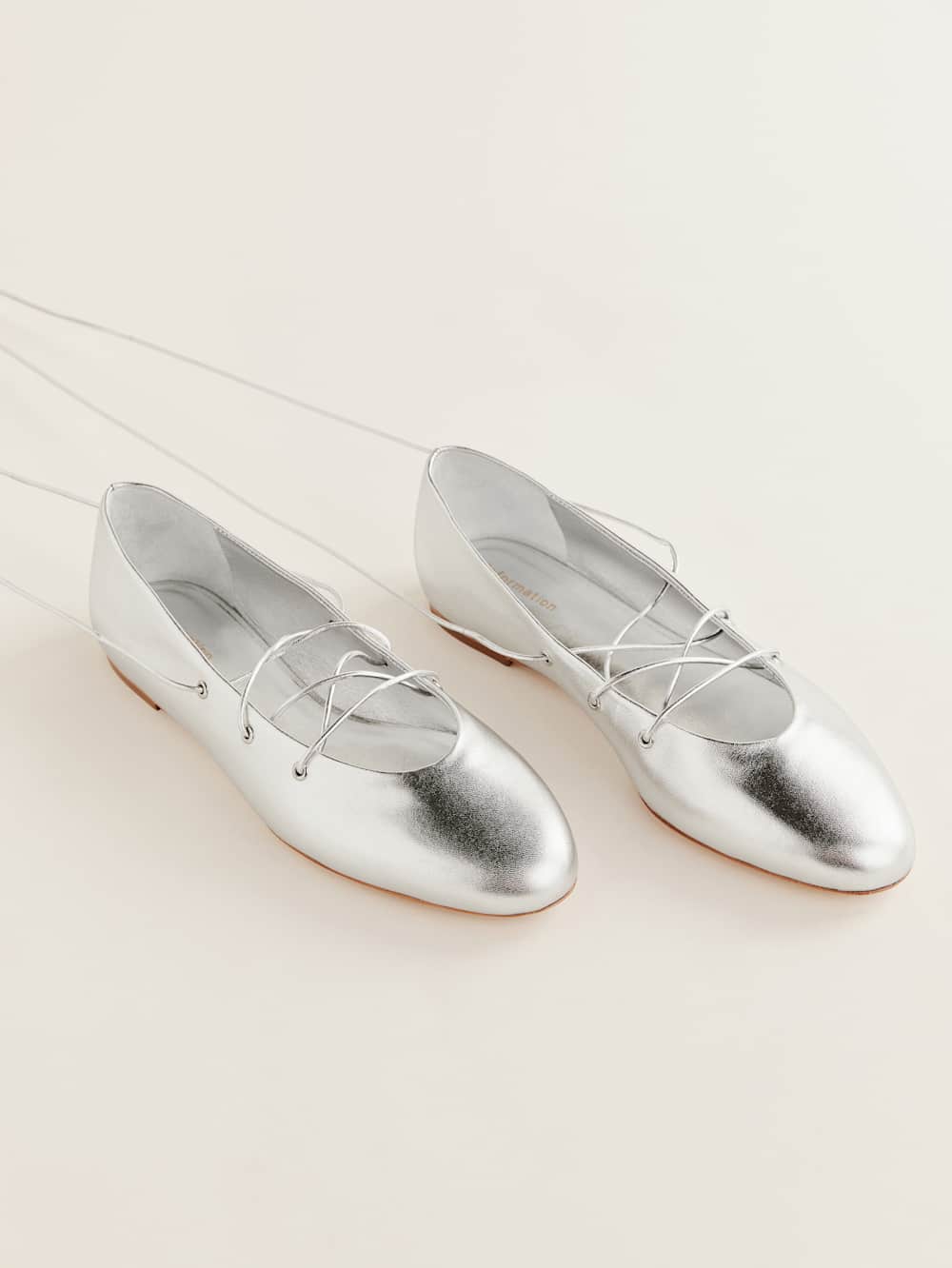 Reformation Ulla Ballet Flat - Silver