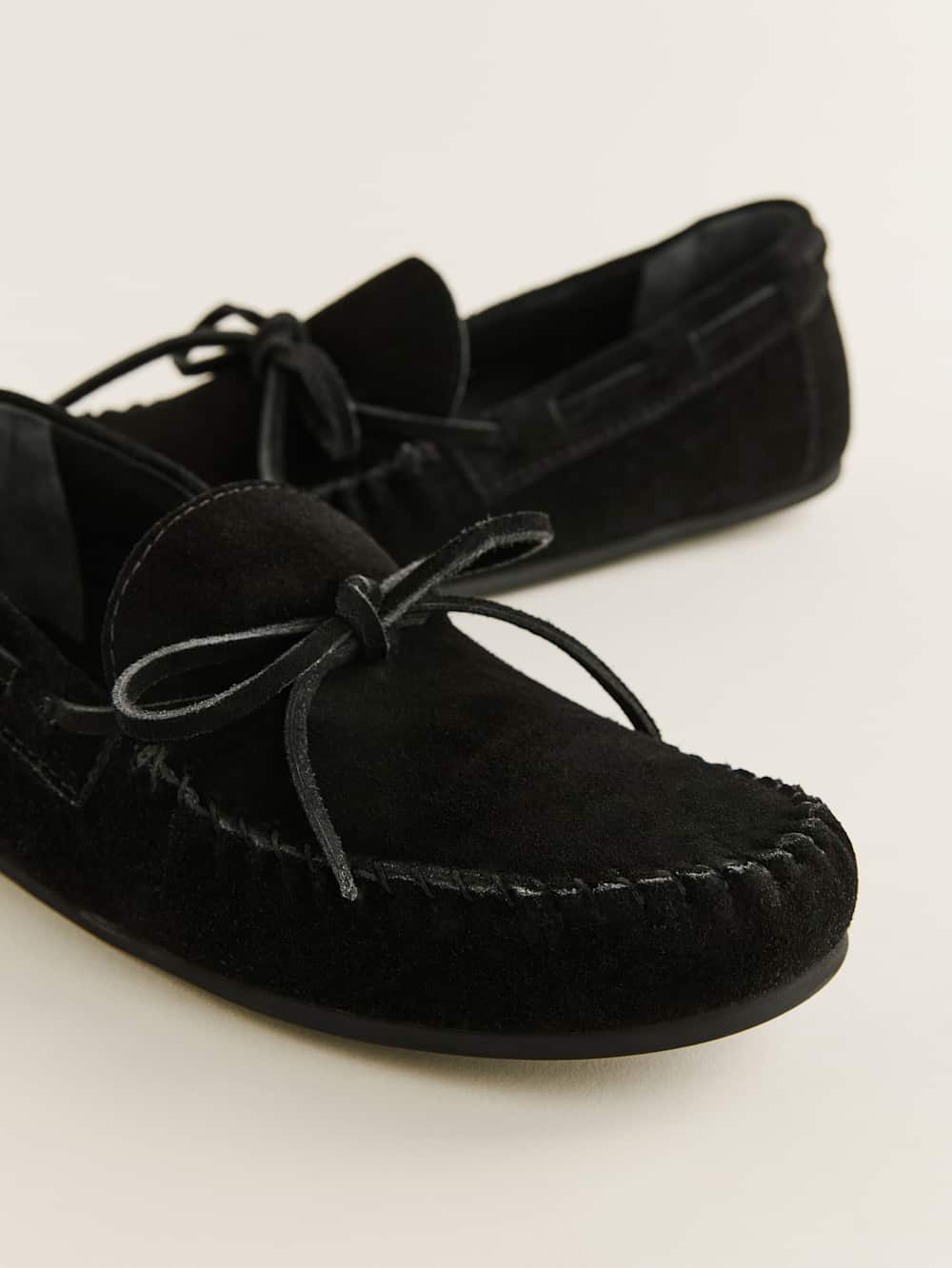 Reformation Annette Moccasin - Black Suede