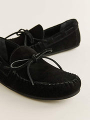 Reformation Annette Moccasin - Black Suede
