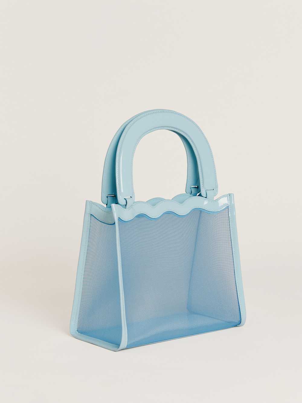 Reformation Emma Mini Bag - Light Blue Mesh