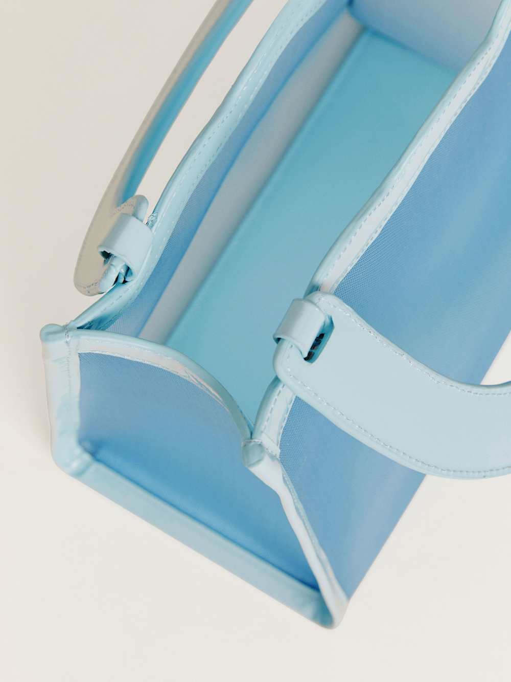 Reformation Emma Mini Bag - Light Blue Mesh