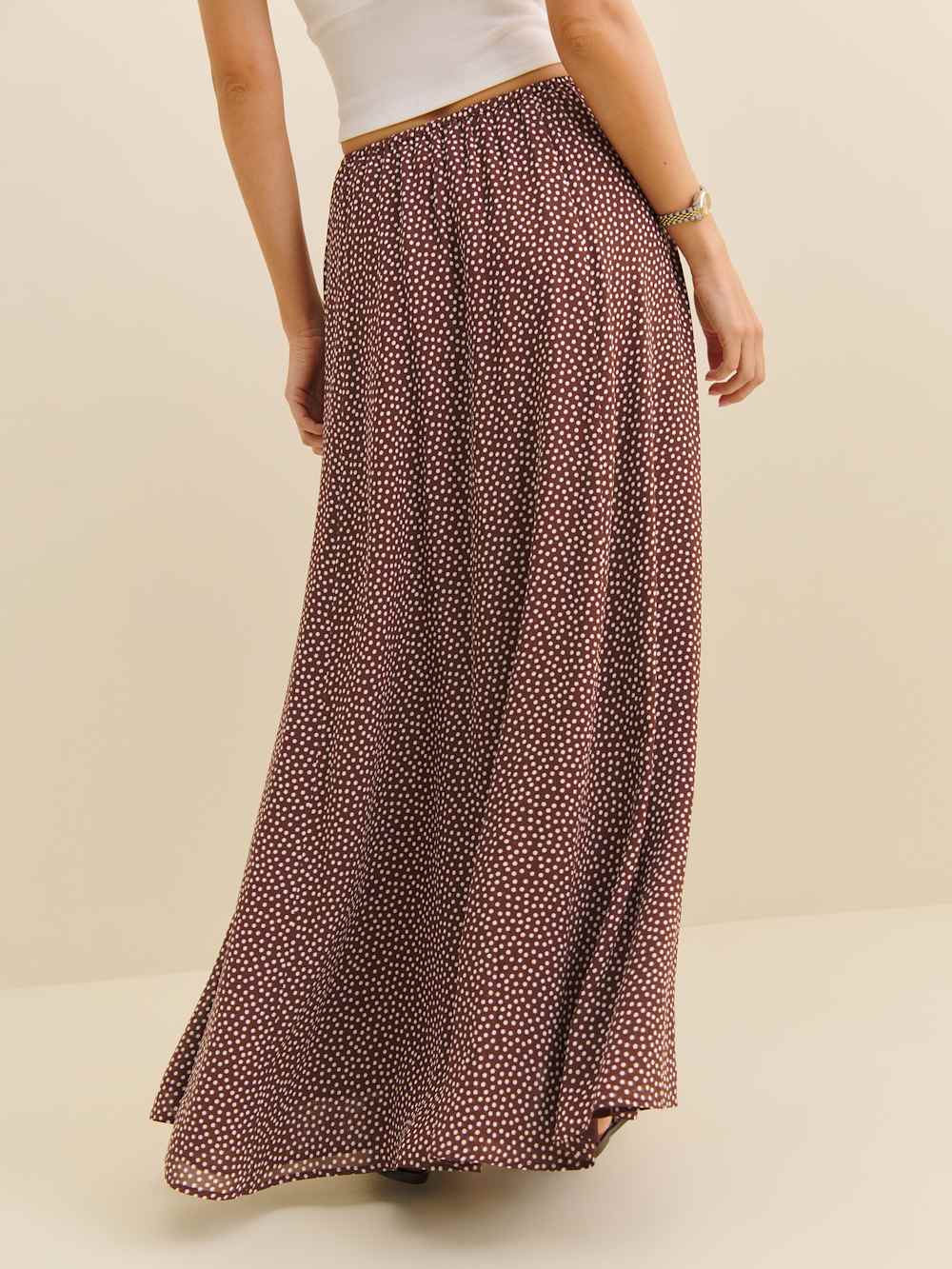 Reformation Gemma Skirt - Choco Dot