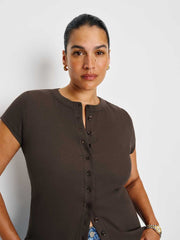 Reformation Raelynn Knit Top Es - Mole