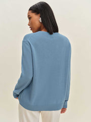 Reformation Remi Cashmere V Neck - Bluebell