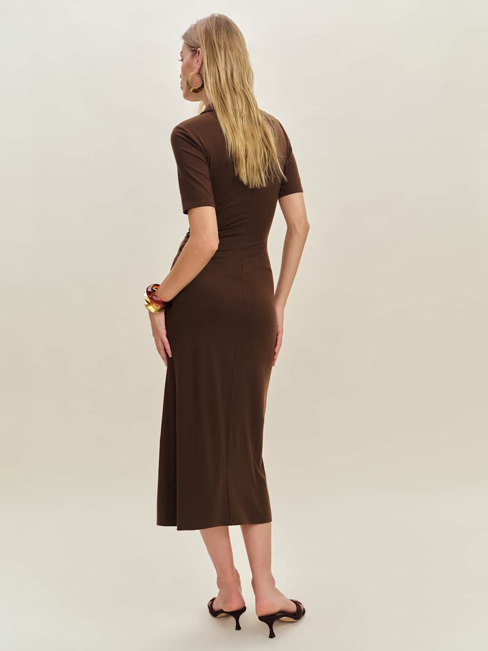Reformation Aiden Knit Dress - Cafe