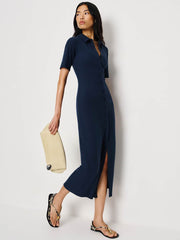 Reformation Aiden Knit Dress - Navy