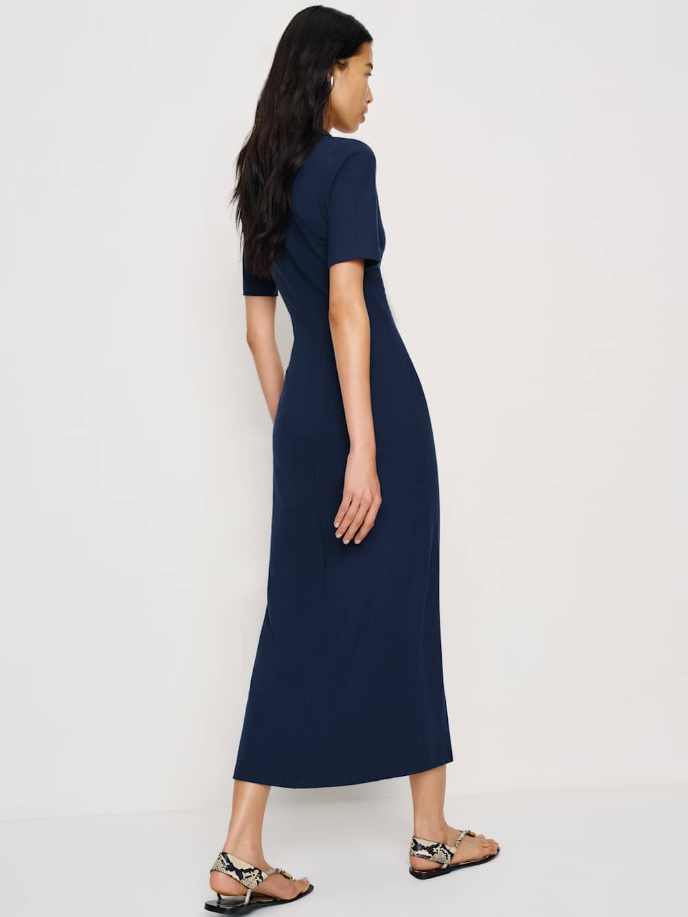 Reformation Aiden Knit Dress - Navy